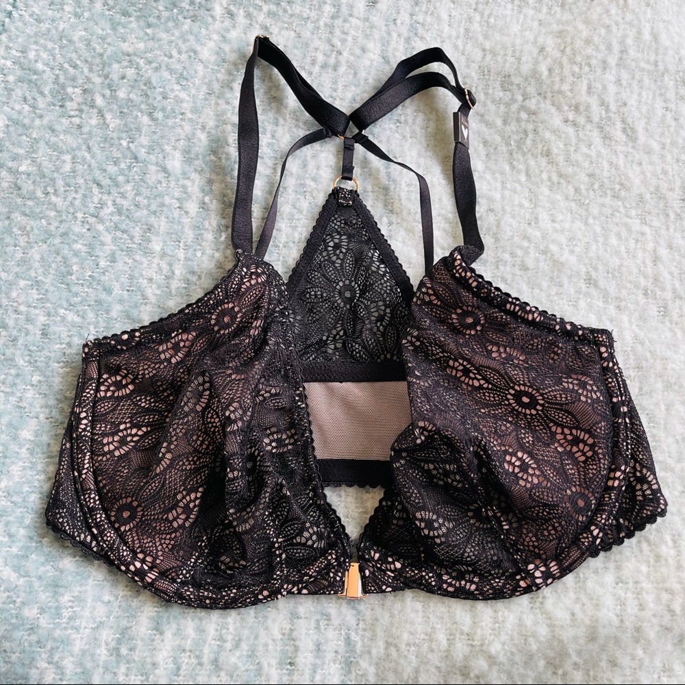 Victoria’s Secret Floral Sexy Bra Lace Black 32DD